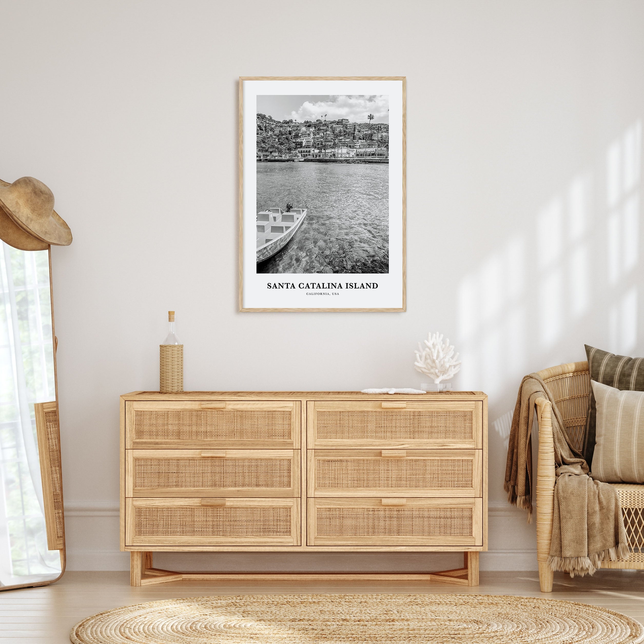 Santa Catalina Island Portrait B&W No 1 Poster