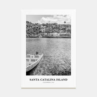 Santa Catalina Island Portrait B&W No 1 Poster