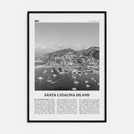Santa Catalina Island Travel B&W No 2 Poster