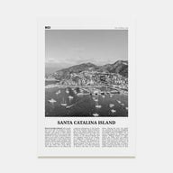 Santa Catalina Island Travel B&W No 2 Poster