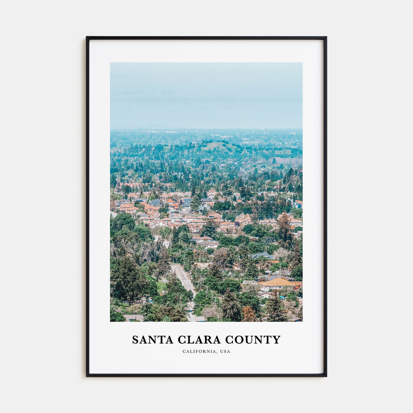Santa Clara County Portrait Color Poster