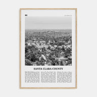 Santa Clara County Travel B&W Poster