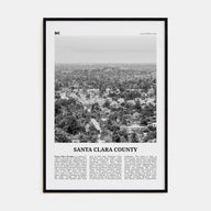 Santa Clara County Travel B&W Poster