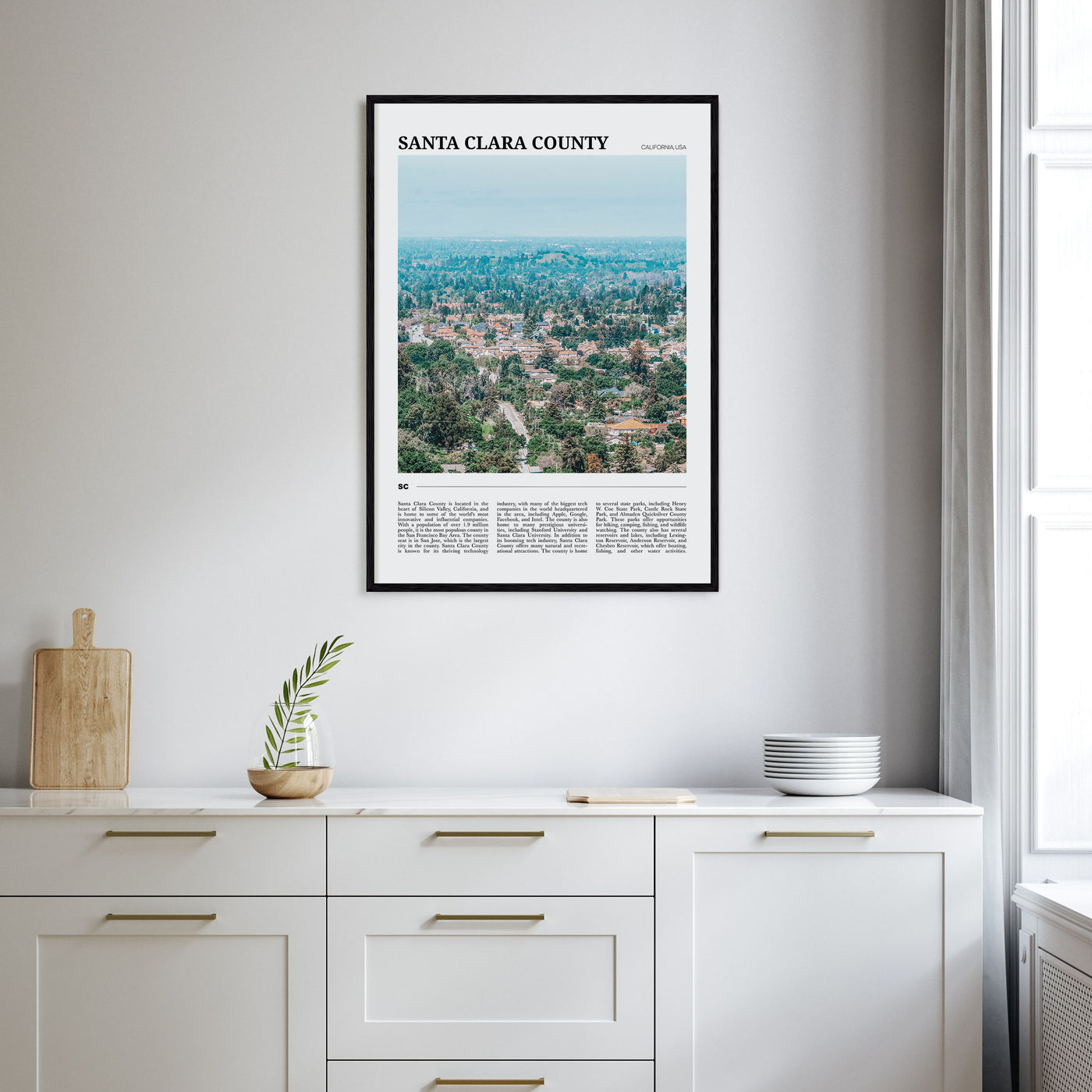 Santa Clara County Travel Color Poster