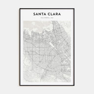 Santa Clara Map Portrait Poster
