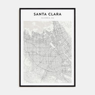 Santa Clara Map Portrait Poster