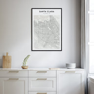 Santa Clara Map Portrait Poster