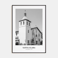 Santa Clara Portrait B&W Poster
