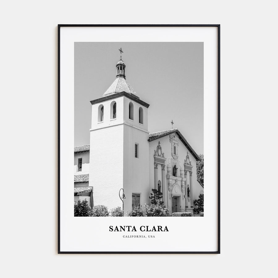 Santa Clara Portrait B&W Poster