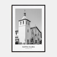 Santa Clara Portrait B&W Poster
