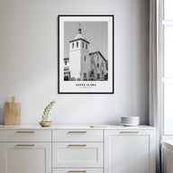 Santa Clara Portrait B&W Poster
