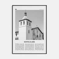 Santa Clara Travel B&W Poster