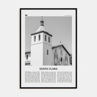 Santa Clara Travel B&W Poster