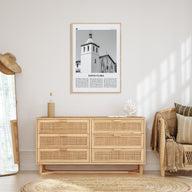 Santa Clara Travel B&W Poster