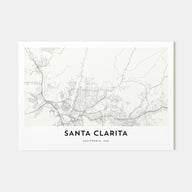 Santa Clarita Map Landscape Poster
