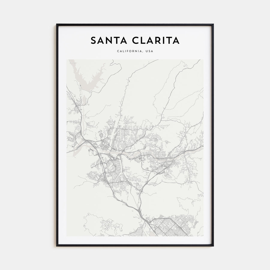 Santa Clarita Map Portrait Poster