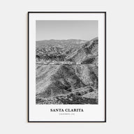 Santa Clarita Portrait B&W Poster