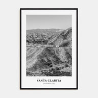 Santa Clarita Portrait B&W Poster