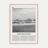 Santa Cruz County Travel B&W Poster