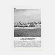 Santa Cruz County Travel B&W Poster