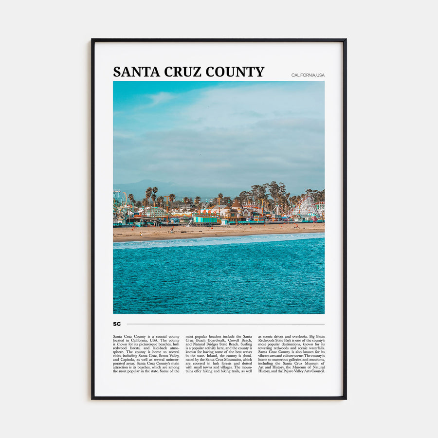 Santa Cruz County Travel Color Poster