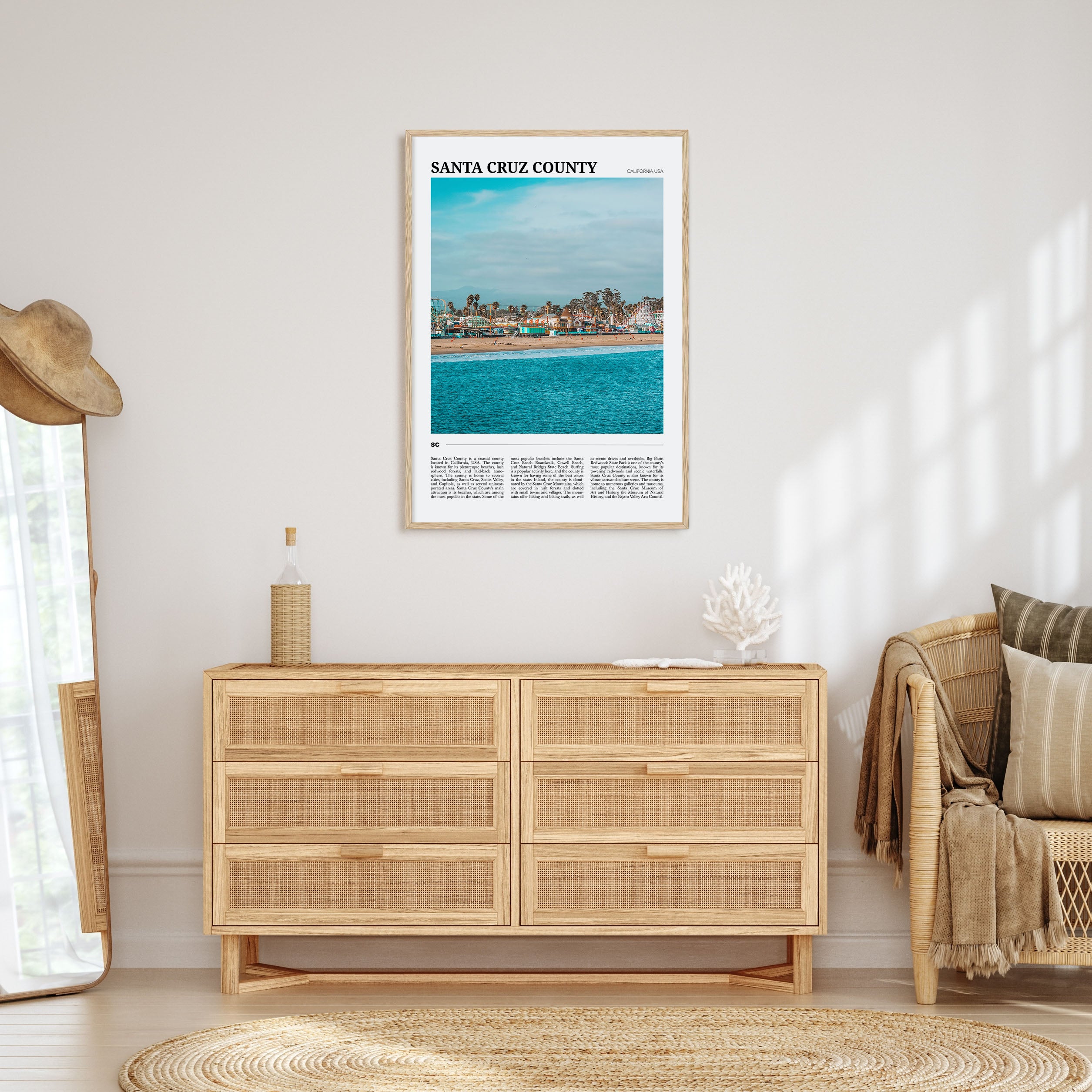 Santa Cruz County Travel Color Poster