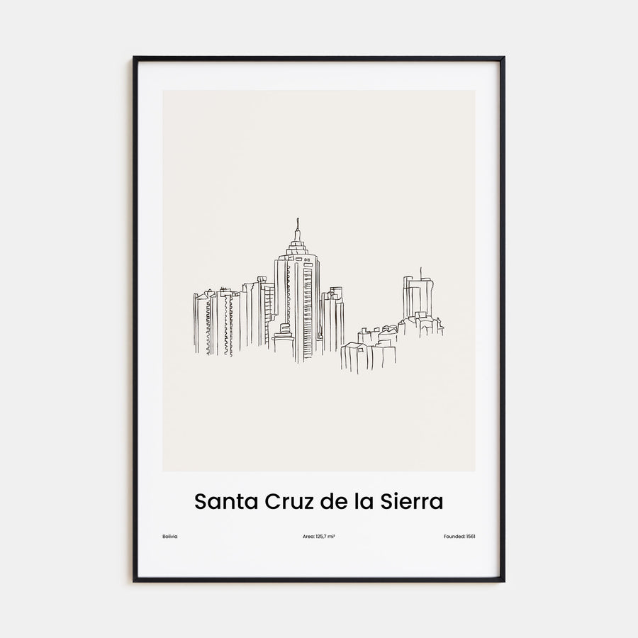 Santa Cruz de la Sierra Drawn Poster