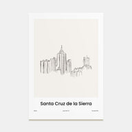 Santa Cruz de la Sierra Drawn Poster