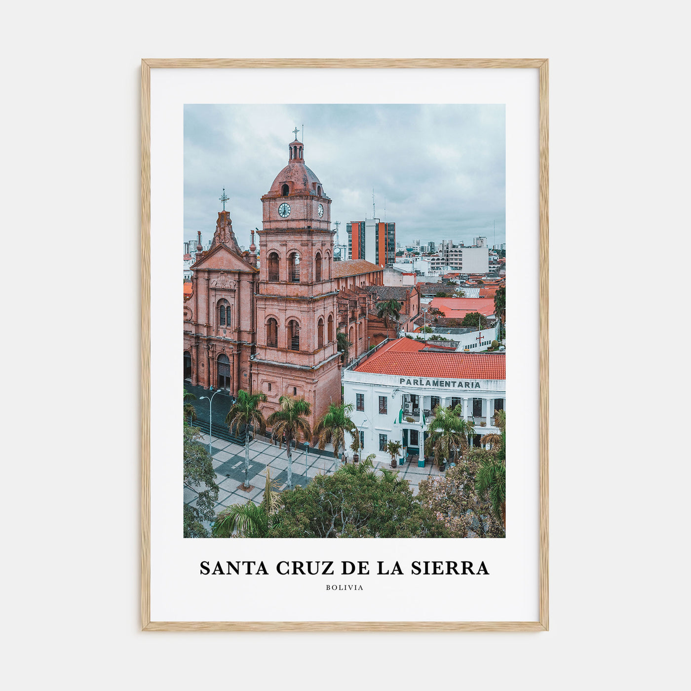 Santa Cruz de la Sierra Portrait Color Poster