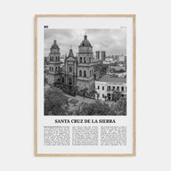 Santa Cruz de la Sierra Travel B&W Poster