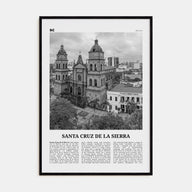 Santa Cruz de la Sierra Travel B&W Poster