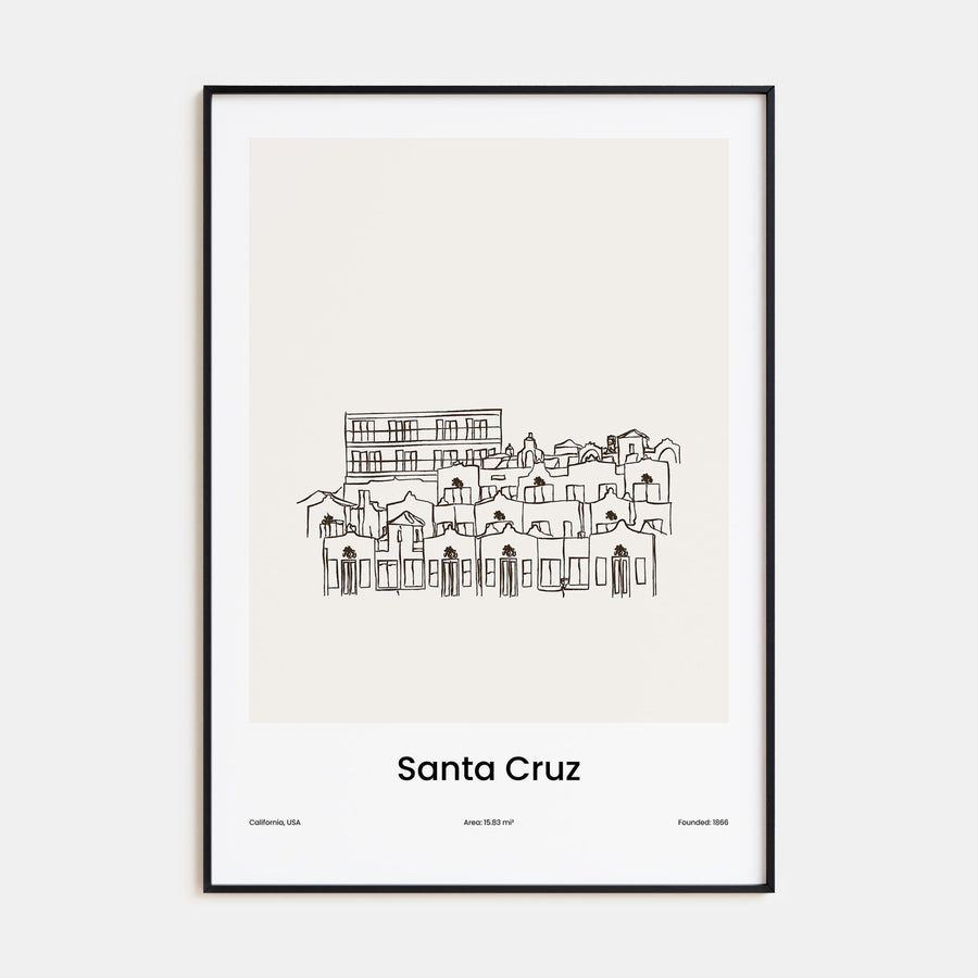 Santa Cruz Drawn Poster