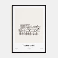 Santa Cruz Drawn Poster