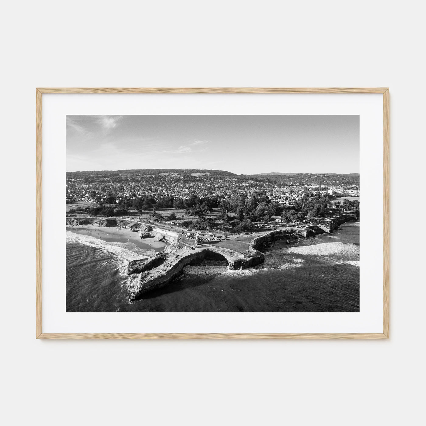 Santa Cruz Landscape B&W Poster