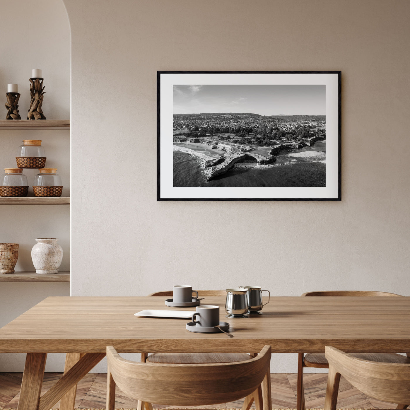 Santa Cruz Landscape B&W Poster