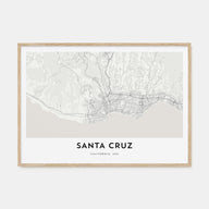 Santa Cruz Map Landscape Poster