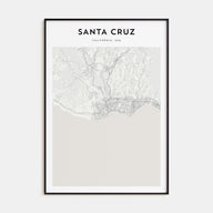 Santa Cruz Map Portrait Poster