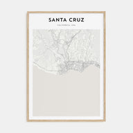 Santa Cruz Map Portrait Poster