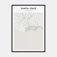 Santa Cruz Map Portrait Poster