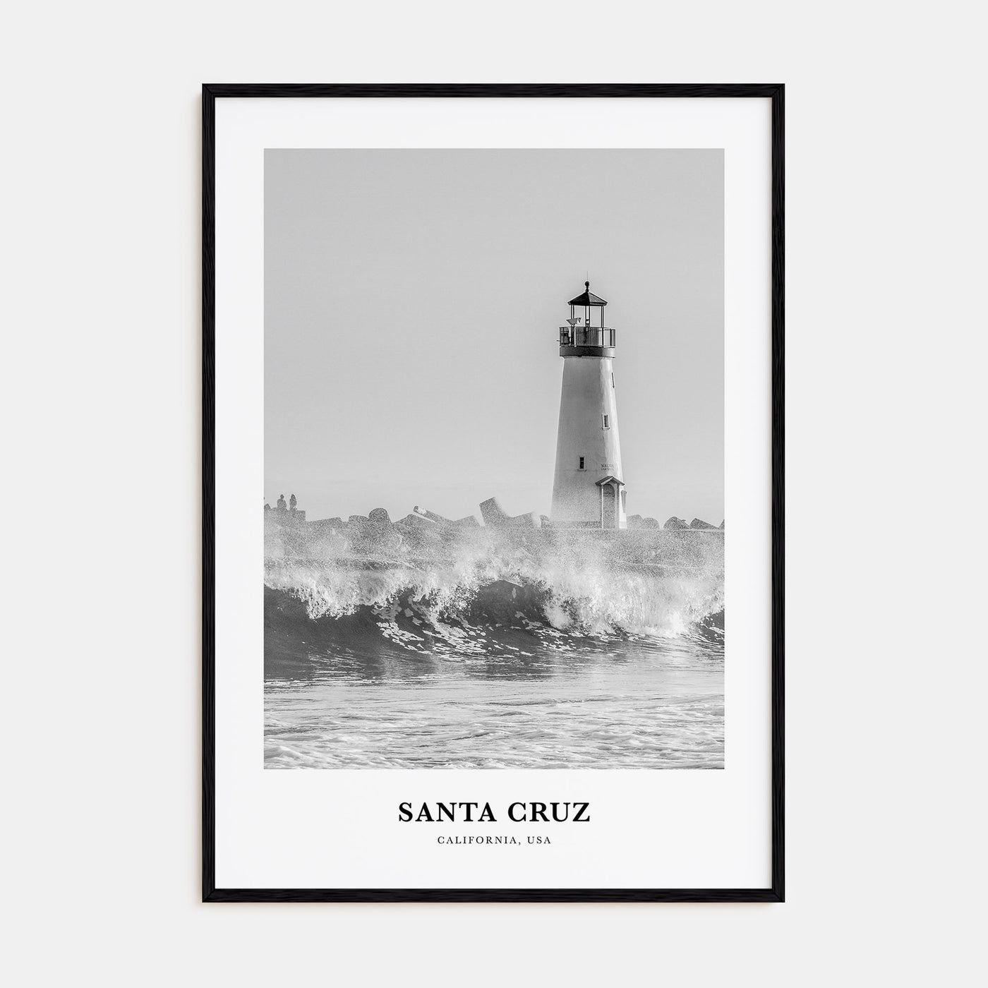 Santa Cruz Portrait B&W No 1 Poster
