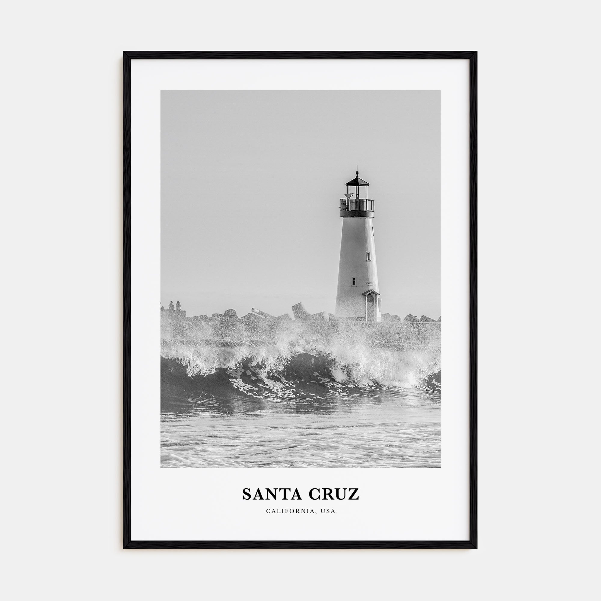 Santa Cruz Portrait B&W No 1 Poster