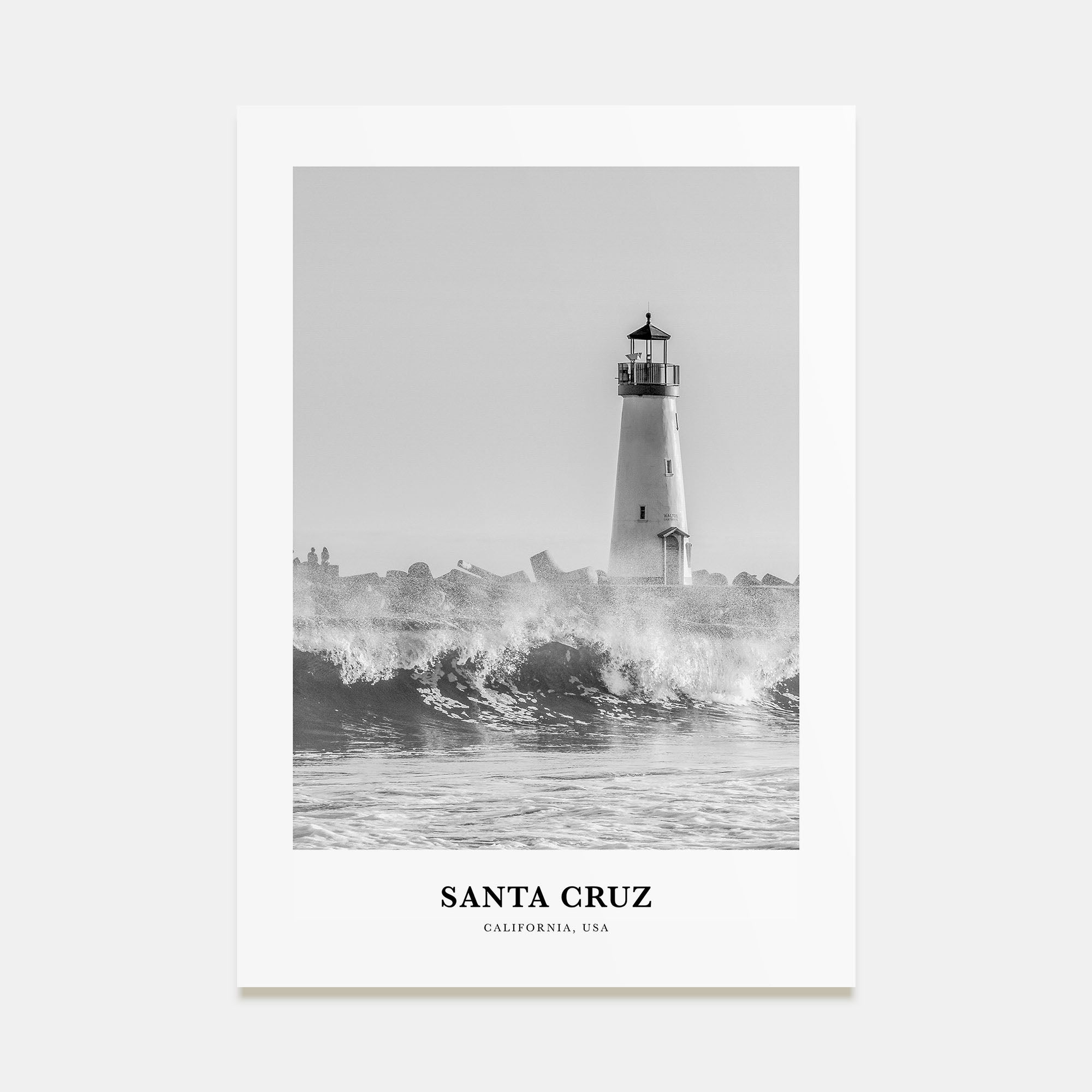 Santa Cruz Portrait B&W No 1 Poster
