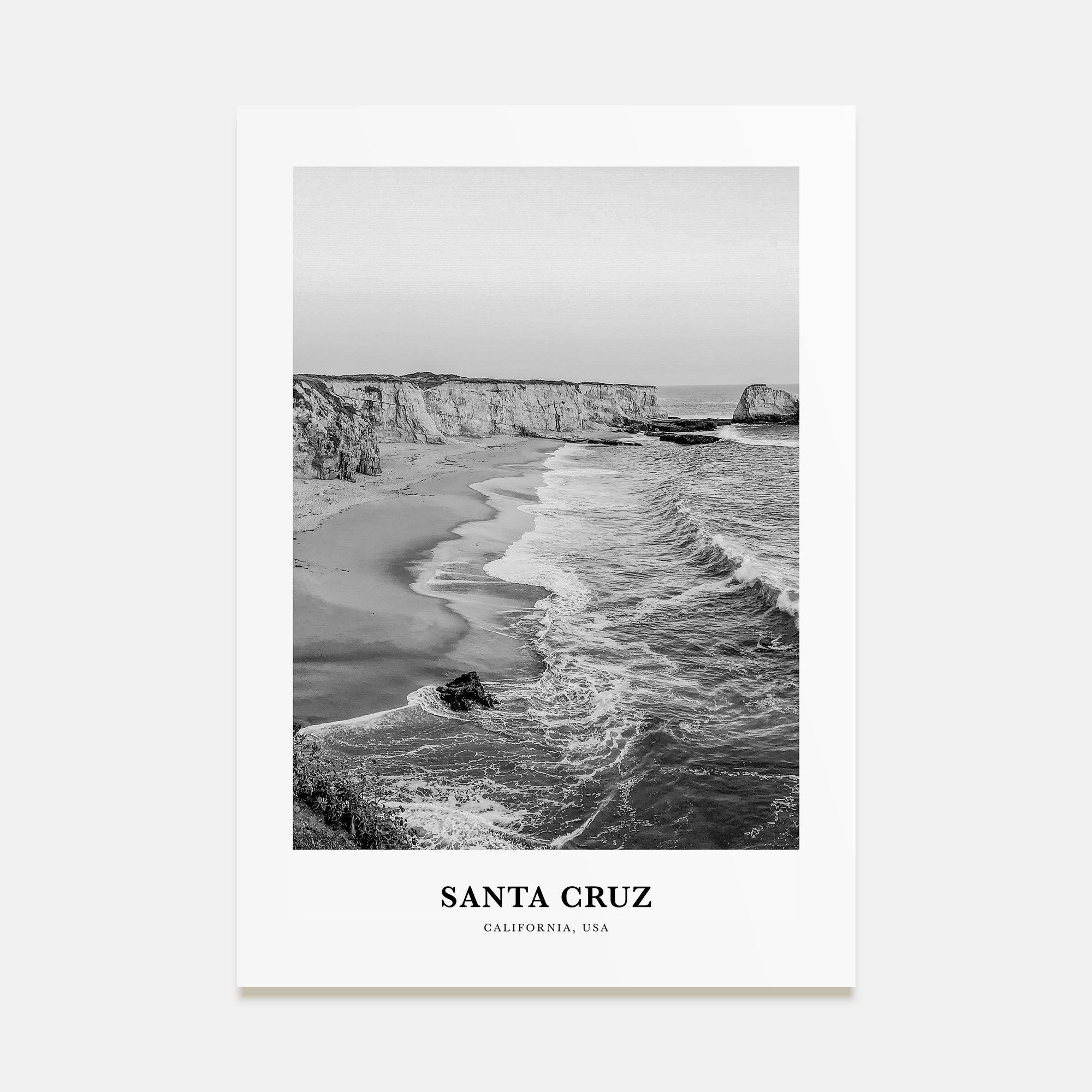 Santa Cruz Portrait B&W No 3 Poster