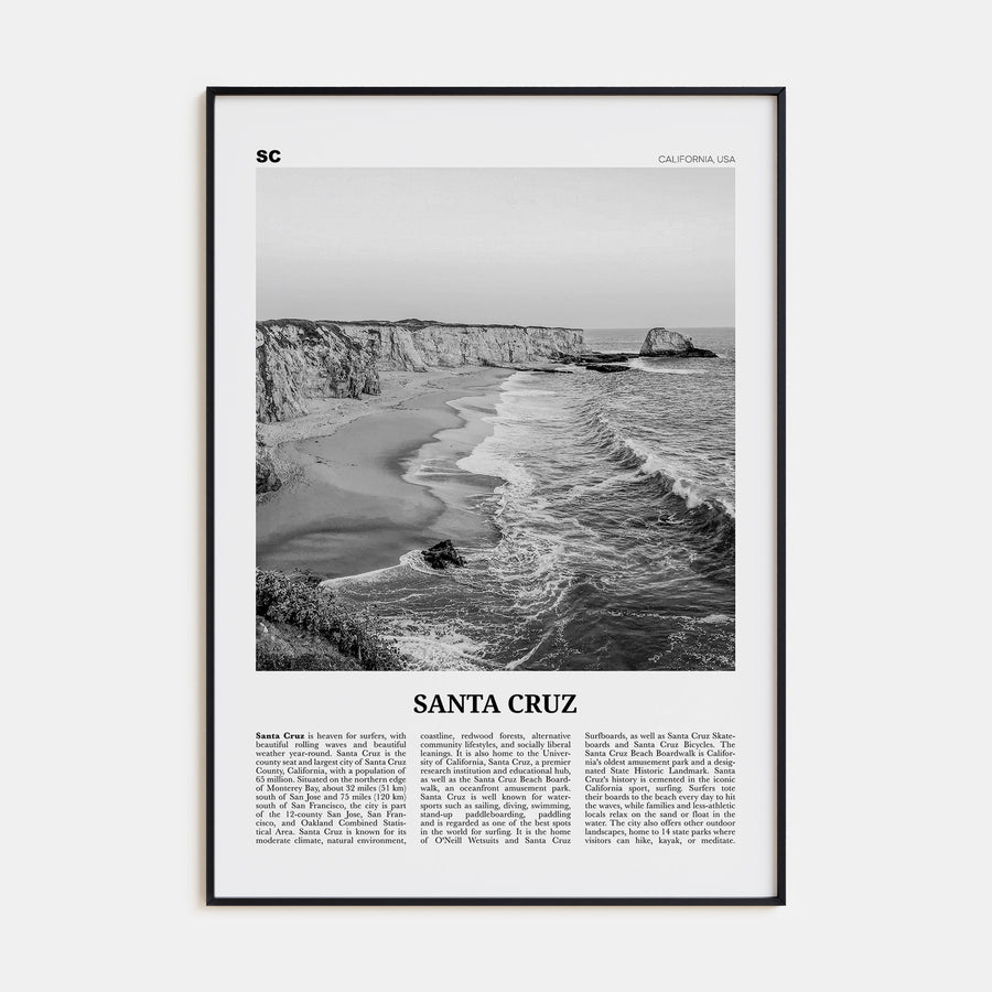 Santa Cruz Travel B&W No 1 Poster
