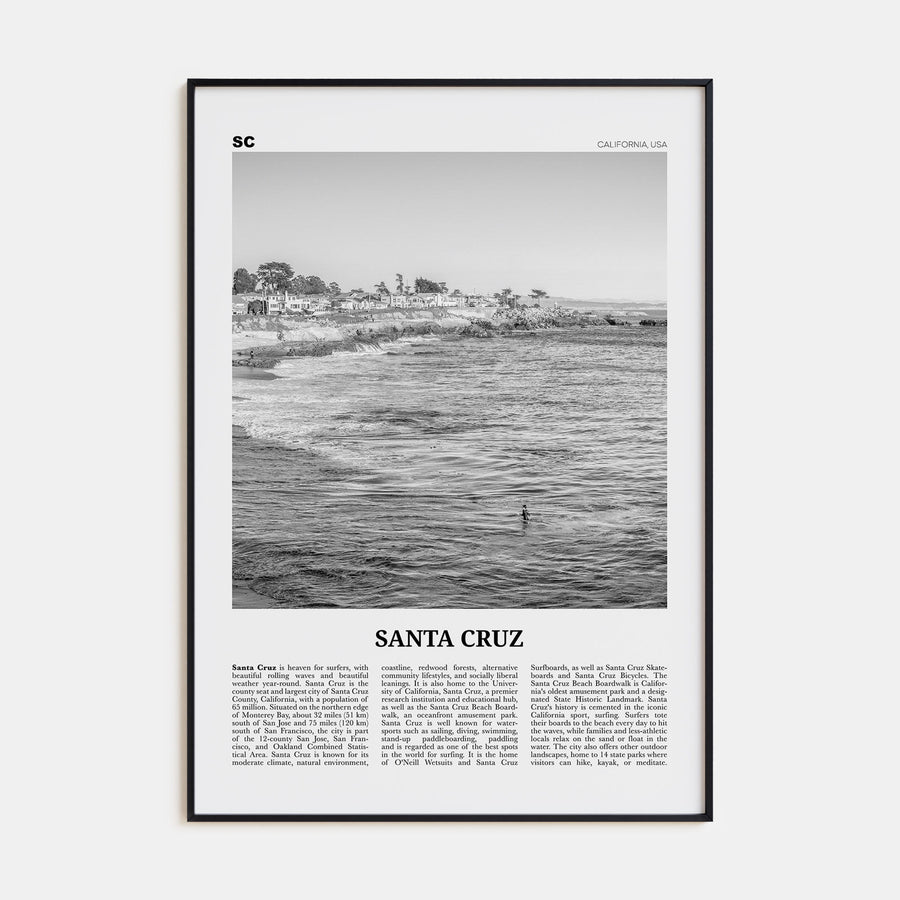Santa Cruz Travel B&W No 2 Poster