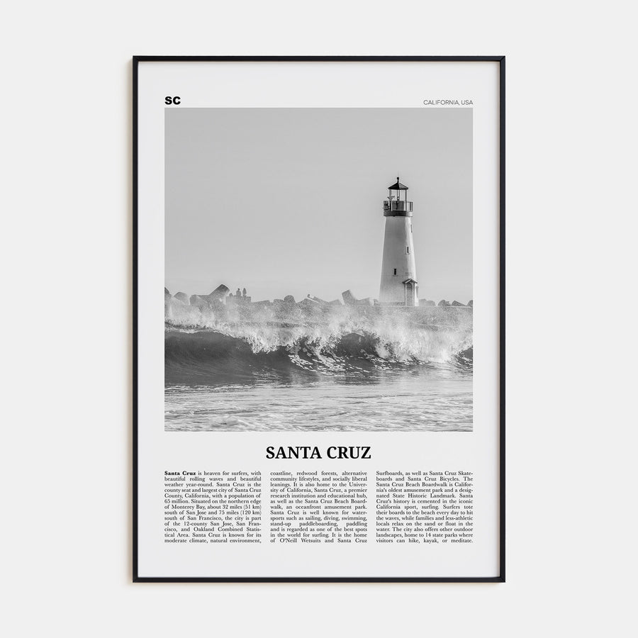 Santa Cruz Travel B&W No 3 Poster