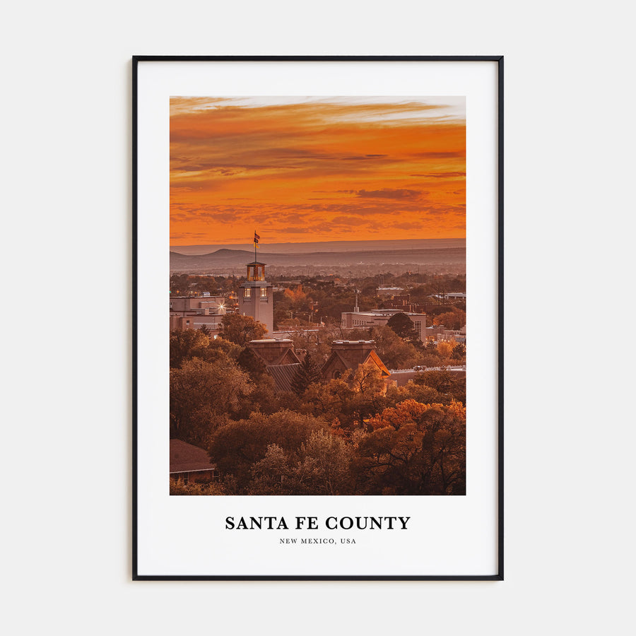 Santa Fe County Portrait Color Poster