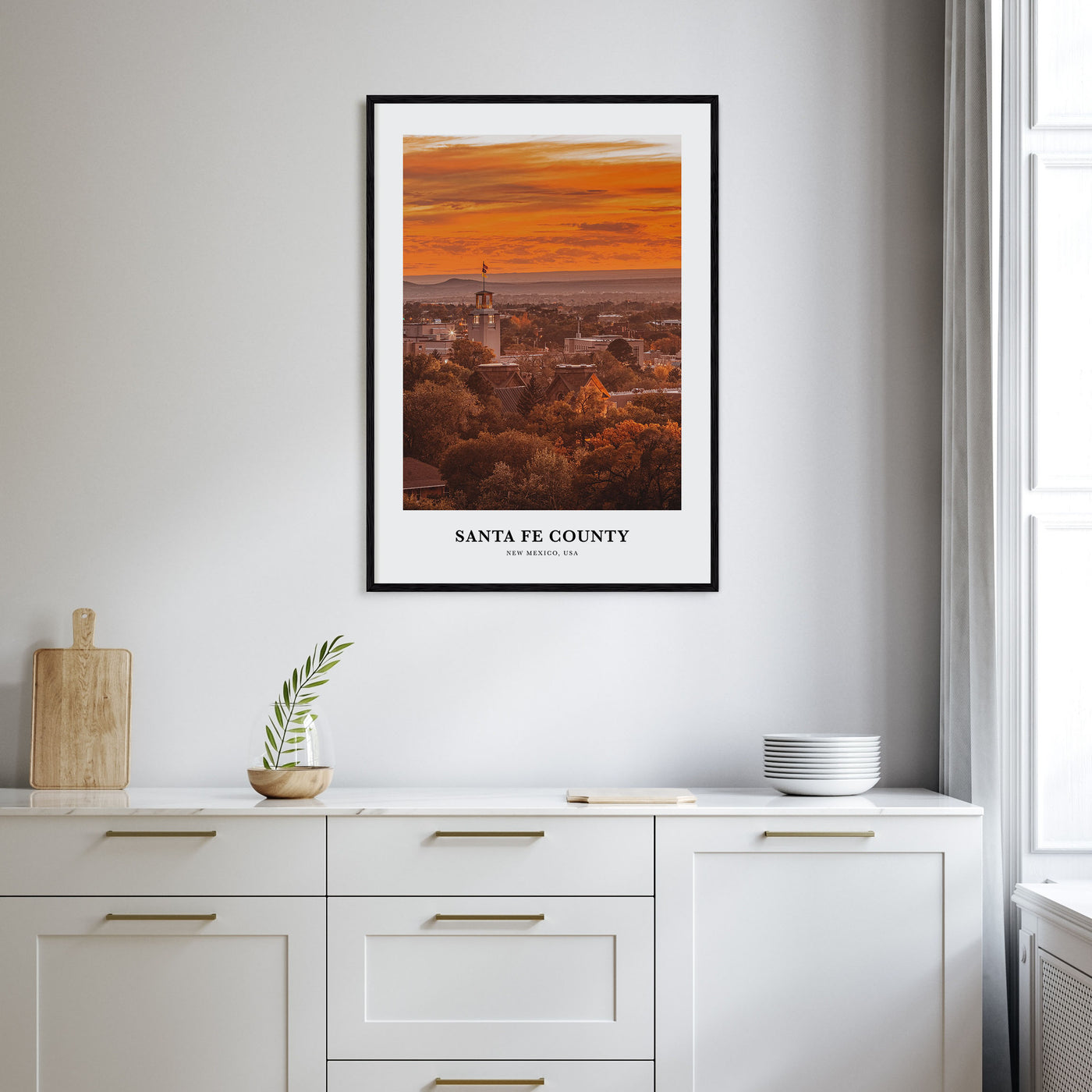 Santa Fe County Portrait Color Poster