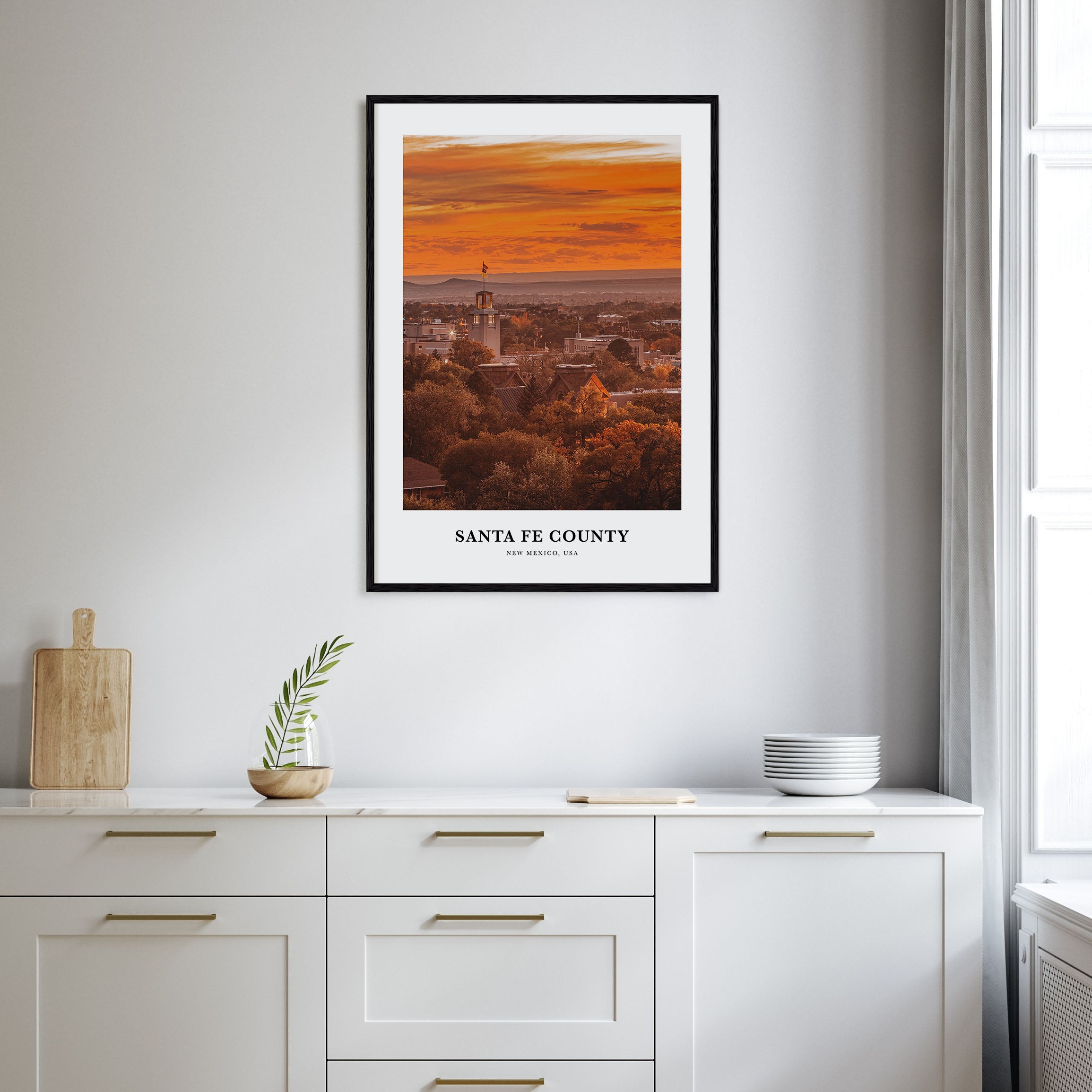 Santa Fe County Portrait Color Poster