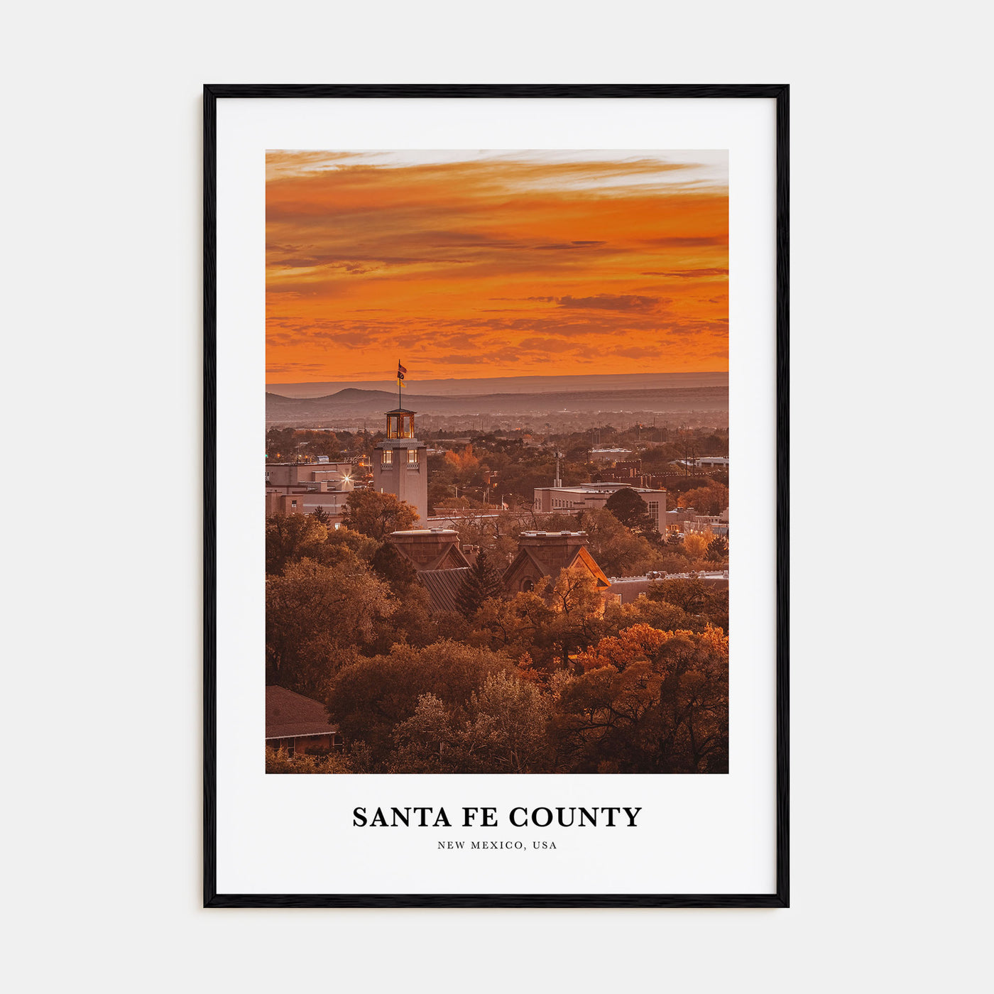 Santa Fe County Portrait Color Poster